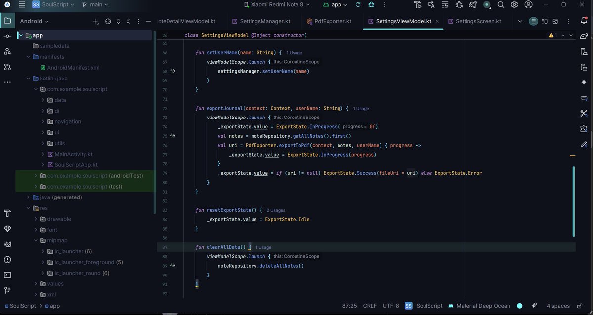 modulus004's tweet image. Released v1.3.0 ! ✨
- Export all entries to a PDF - with real diary vibes! 
(Good if you want to print your entries)

 Try now: github.com/adityasood04/S… 

Source code : github.com/adityasood04/S… 

#buildinginpublic #AndroidDev #jetpackcompose #letsconnect #LetsGrowTogether
