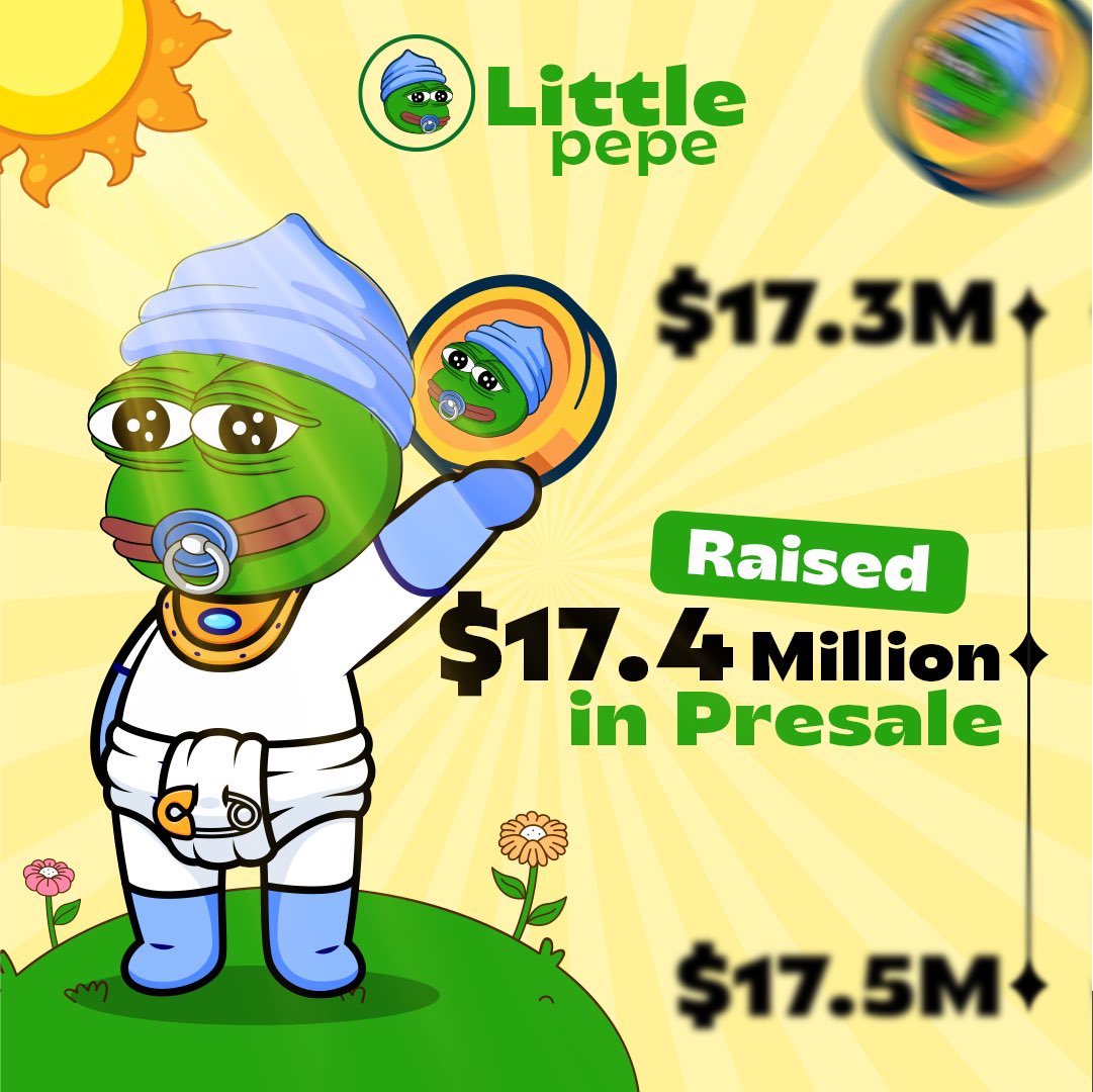 🚨 Milestone Unlocked! 🚨

Little Pepe Presale crosses $17.4M 💥💚

Huge thanks to our amazing community for the love and support! 🙌

🔥 Be part of the meme revolution.

👉 Join the $LILPEPE Presale now: littlepepe.com