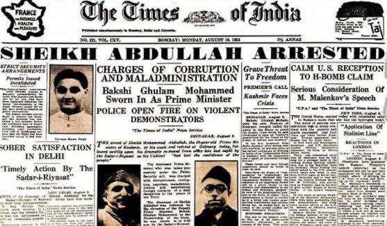 August 9, 1953 was the day J&amp;K’s political betrayal began with Sher-e-Kashmir Sheikh Mohammad Abdullah's arrest. What followed was decades of erosion &amp; alienation with recent abrogation of Article-370. 

Any genuine trust-building must begin with restoring J&amp;K’s pre-2019 status.
