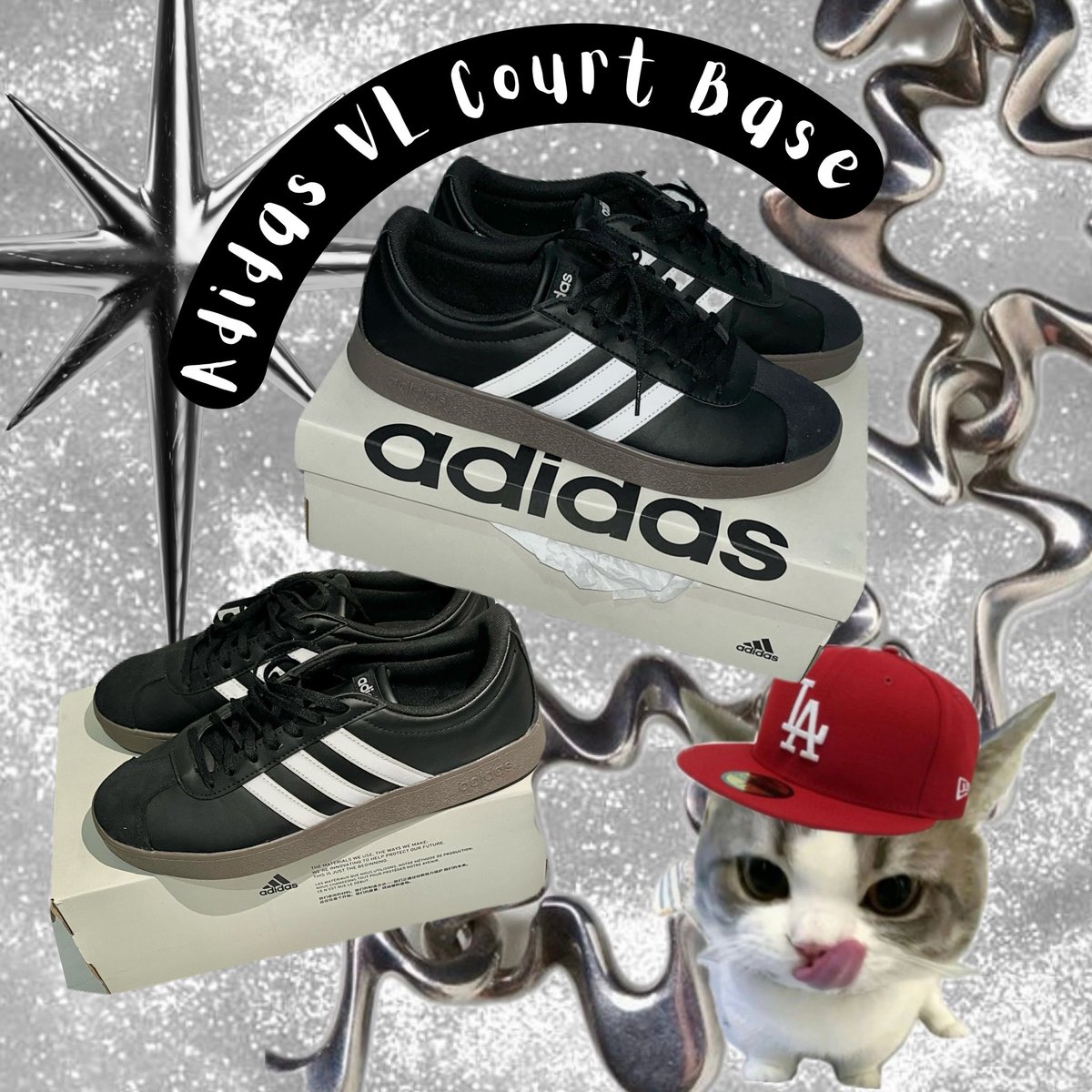 kecakiyya's tweet image. WTS Adidas VL Court Base - Black Cloud White size 42,5  Beli salah ukuran. 850k only

- Good conditon
- No minus
- Box masii ada
- Negotiable 
- Bisa oren 🍊yaa

Kindly DM for the details😨 #wts #wtb #zonauang️