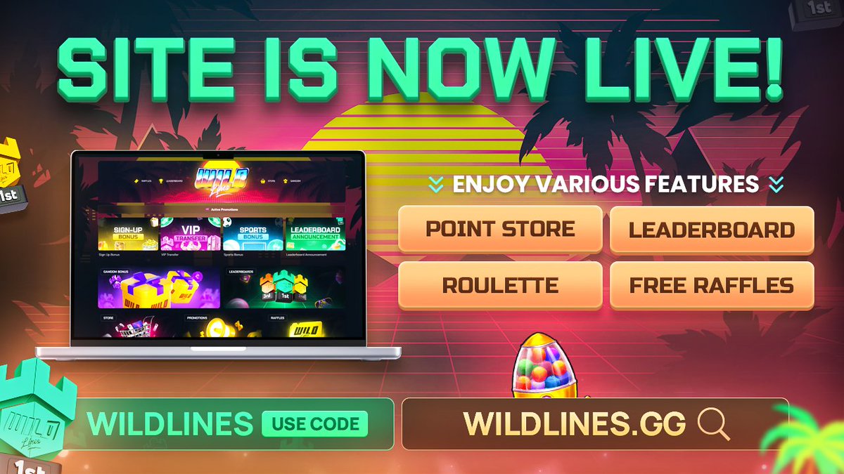 WildLines (@wildlinesx) on Twitter photo ๐ WILDLINES.GG HAS Finally LAUNCHED! ๐
๐ Starting with an 8K Monthly raffle leaderboard for affiliates!
- Gamble & spend points in our store
- Earn points by watching our daily streams over at๐ kick.com/WildLines
Sign up under code WILDLINES on <a href="/gamdom/">Gamdom.com</a> ๐ WILDLINES.GG HAS Finally LAUNCHED! ๐
๐ Starting with an 8K Monthly raffle leaderboard for affiliates!
- Gamble & spend points in our store
- Earn points by watching our daily streams over at๐ kick.com/WildLines
Sign up under code WILDLINES on <a href="/gamdom/">Gamdom.com</a>