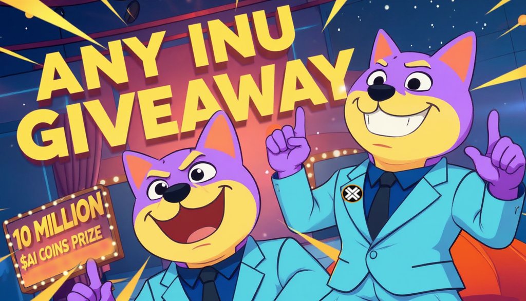 AnyInuCoin's tweet photo. 🚨10,000,000 $AI 🐶GIVEAWAY🚨

🥇1 wins 5,000,000 $AI
🥈5 win 1,000,000   $AI

Enter: Follow @AnyInuCoin, Like, Repost, Tag 3.
Bonus: Quote w/ your best $AI meme = 3×. Reply ' $AI 

Ends in 5 Days! 🚀
Winners from replies. Multichain vibes.
NFA/DYOR. No purchase necessary. Void where prohibited. No DMs.