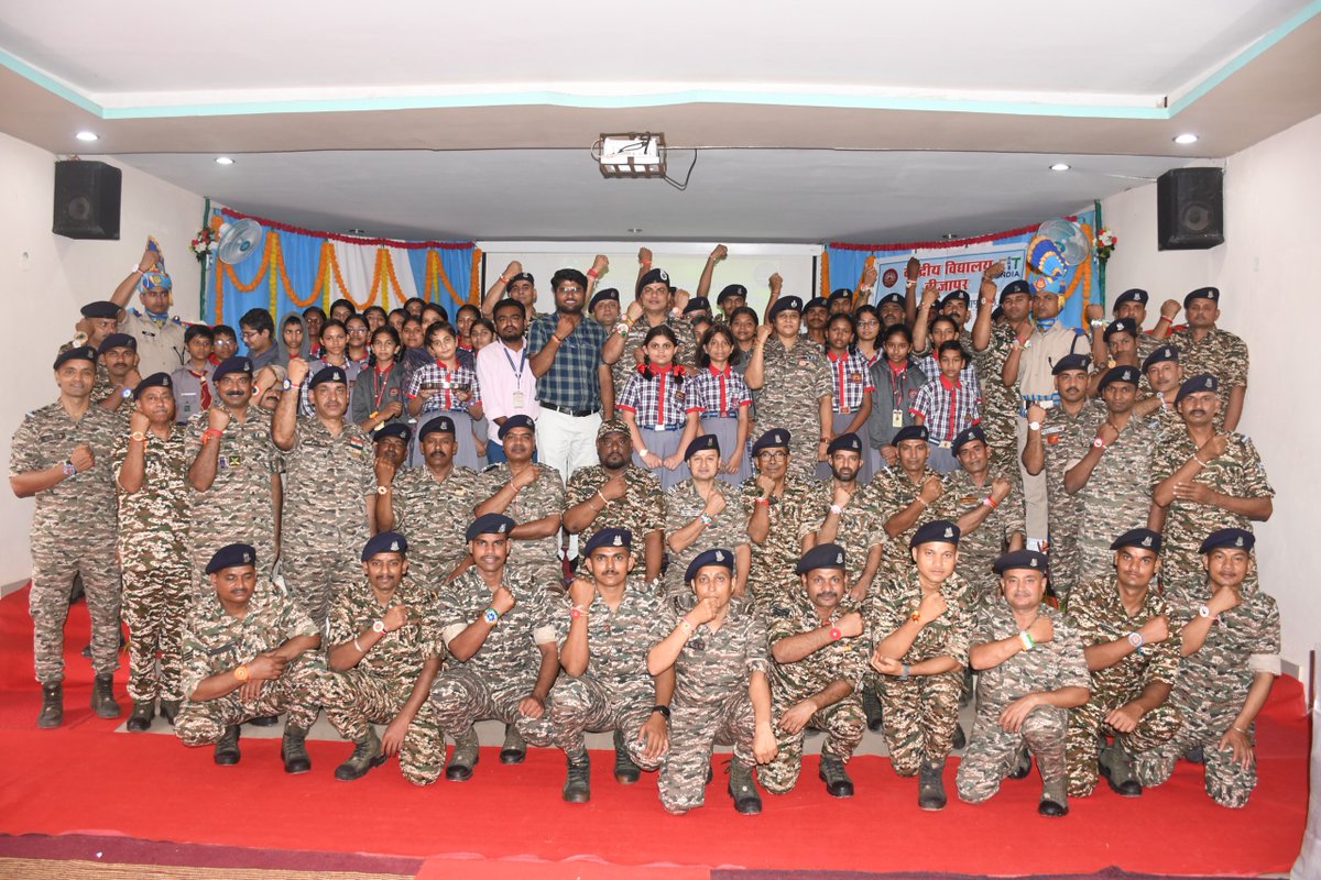 "Kendriya Vidhyalaya, Bijapur celebrated Raksha Bandhan with the personnel of 229 Bn, CRPF. Under able guidance of Sh. Brajesh Kumar Singh Comdt 229 Bn. Students tied Rakhis to the Jawans, expressing gratitude for their service and protection." #rakshabandhan #CRPF
