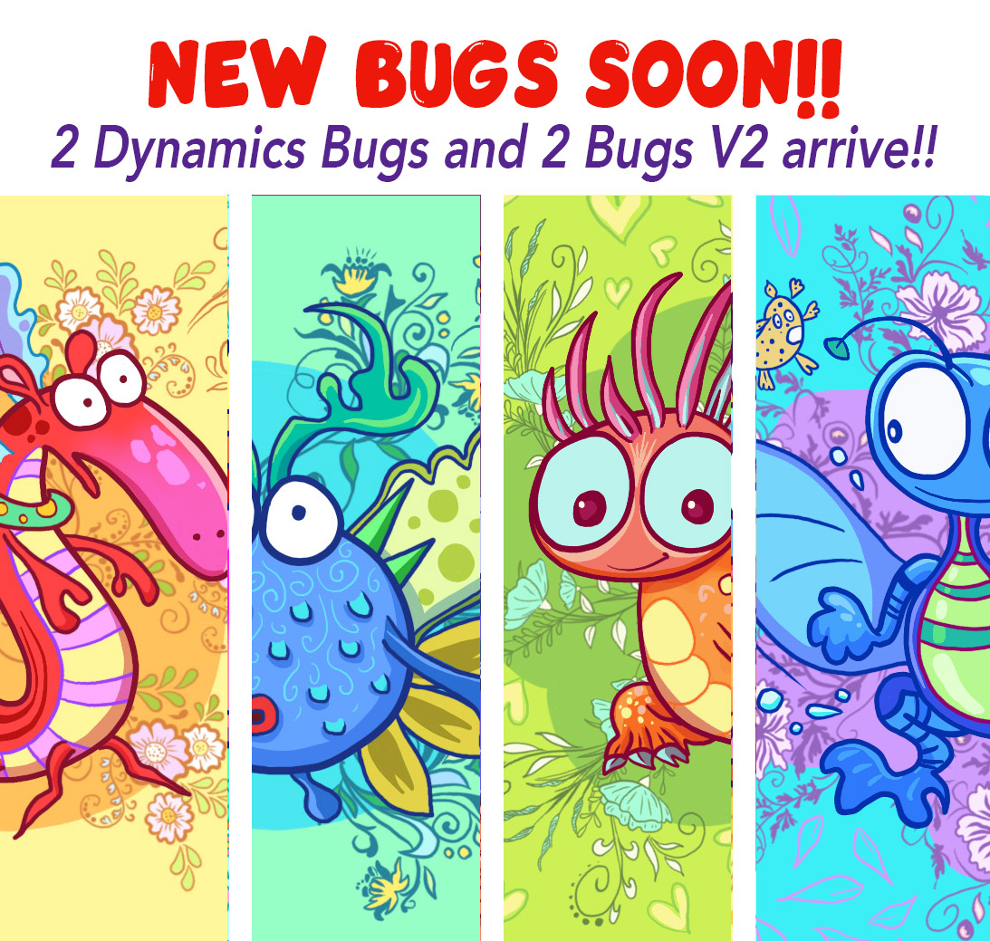 💜🐞 The Bugs of my Garden 🦋💜 INFO!!
4 NEW  BUGS arrive NEXT WEEK!!🥳🐛🐞🔥
2 Bugs v2 and 2 Dynamics Bugs!! 🥳🐛

- In waiting, you can check out the collection, few little Bugs are available on secondary!! 🐛🤗
opensea.io/fr/collection/…

<a href="/opensea/">OpenSea</a> #NFTCommunity #collectors #Bugs