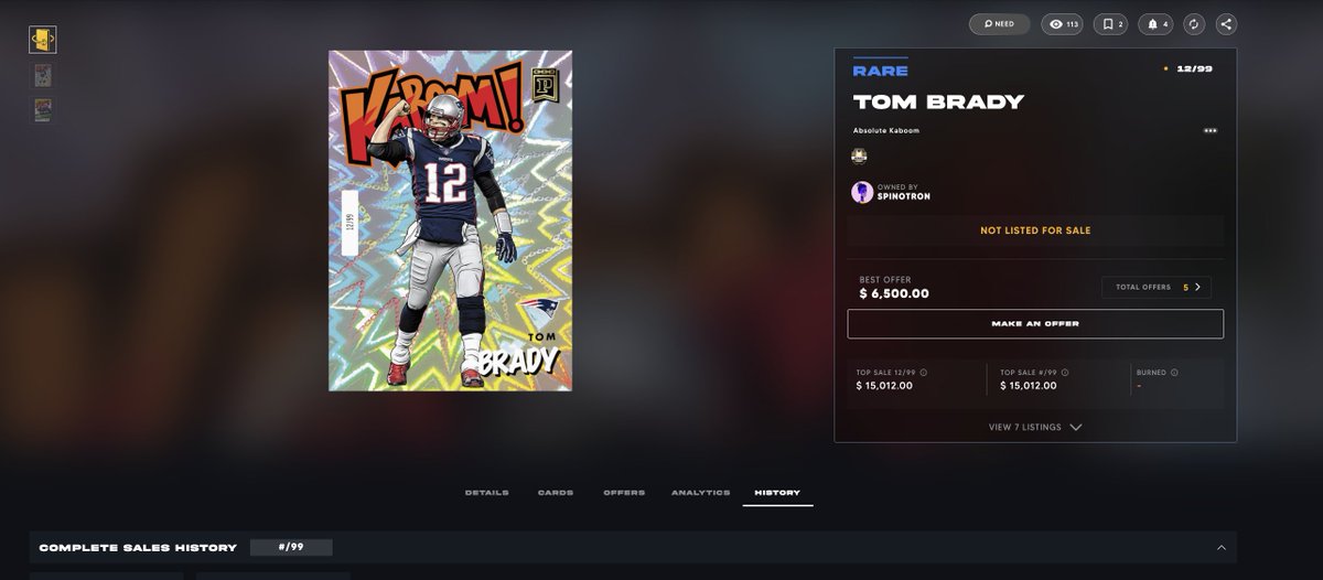 jcubnft🧙🏽♂️ (@jcubnft) on Twitter photo This <a href="/PaniniAmerica/">Panini America</a> <a href="/PaniniNFTs/">Panini NFTs (Unofficial)🕵🏼💎</a> Tom Brady 12/99 NFT sold for $15k a few hours ago following Panini announcing a 4Q25 ETH bridge This <a href="/PaniniAmerica/">Panini America</a> <a href="/PaniniNFTs/">Panini NFTs (Unofficial)🕵🏼💎</a> Tom Brady 12/99 NFT sold for $15k a few hours ago following Panini announcing a 4Q25 ETH bridge