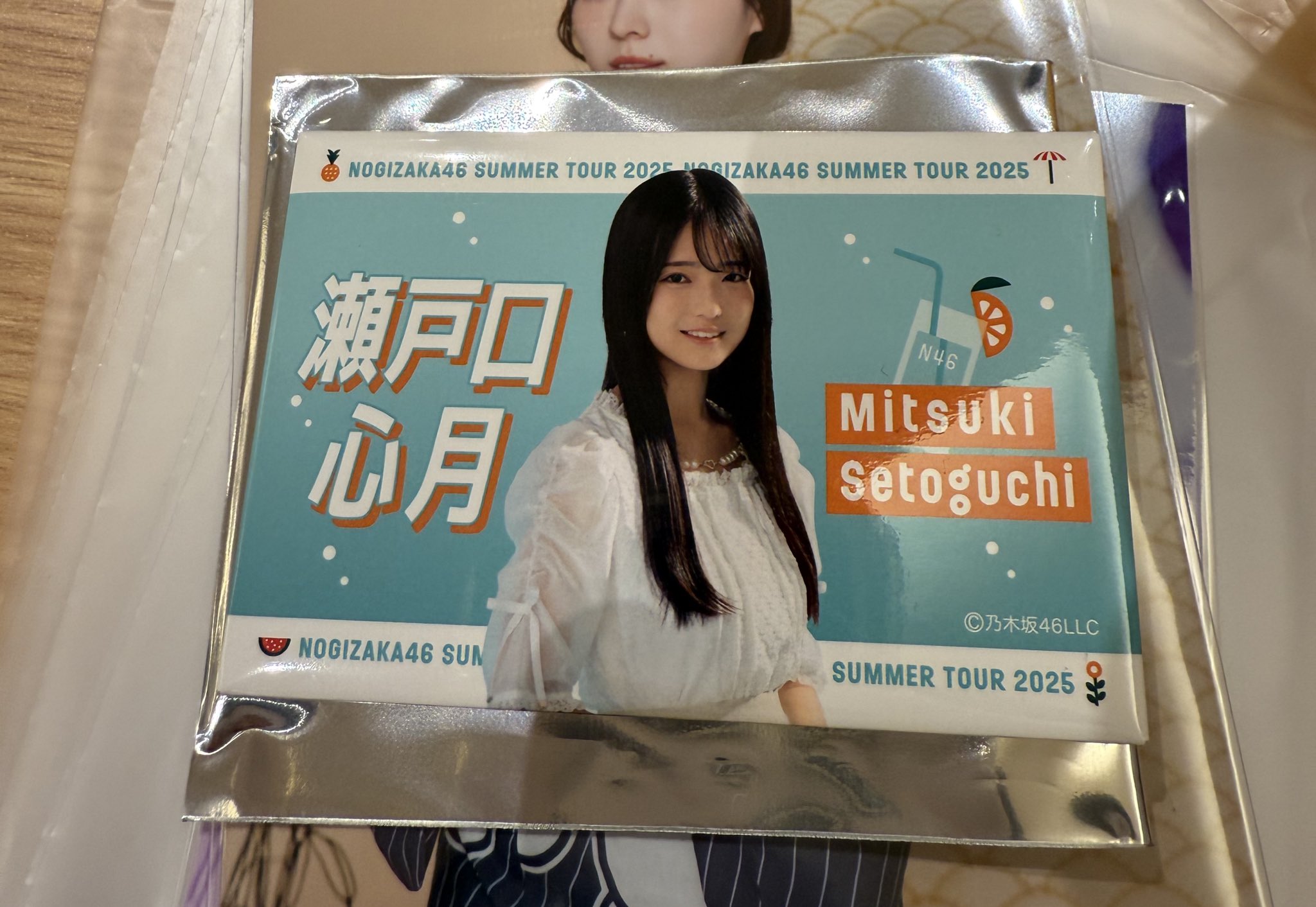 乃木坂46　瀬戸口心月　2025年7月度　生誕記念TシャツXL・缶バッジなど 乃木坂46 瀬戸口心月 2025年7月度 生誕記念TシャツXL・缶バッジ