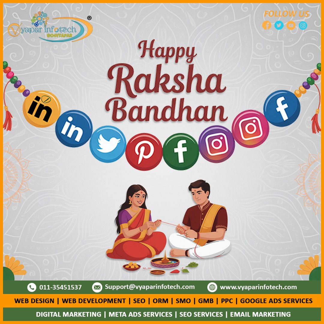 VyaparInfotech's tweet image. From tying rakhis to tying digital bonds, we celebrate connections that last forever. 💻❤️

Vyapar Infotech wishes you a Happy Raksha Bandhan! 🌸

#HappyRakshaBandhan #DigitalBonds #VyaparInfotech
