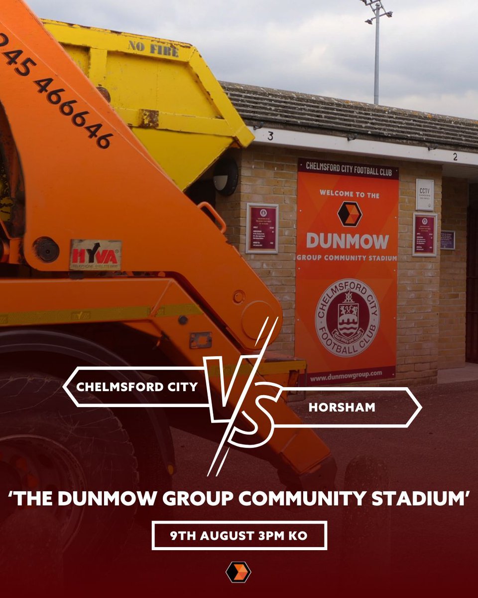Dunmow Group (@dunmowwaste) on Twitter photo It's <a href="/OfficialClarets/">Chelmsford City FC</a> first game of the season at the Dunmow Group Community Stadium ⚽ We’re proud to support the Clarets as they take on Horsham FC this afternoon at 3pm. Tickets are still available on the CCFC website.
#Community #ChelmsfordCityFC #DunmowGroupCommunityStadium It's <a href="/OfficialClarets/">Chelmsford City FC</a> first game of the season at the Dunmow Group Community Stadium ⚽ We’re proud to support the Clarets as they take on Horsham FC this afternoon at 3pm. Tickets are still available on the CCFC website.
#Community #ChelmsfordCityFC #DunmowGroupCommunityStadium