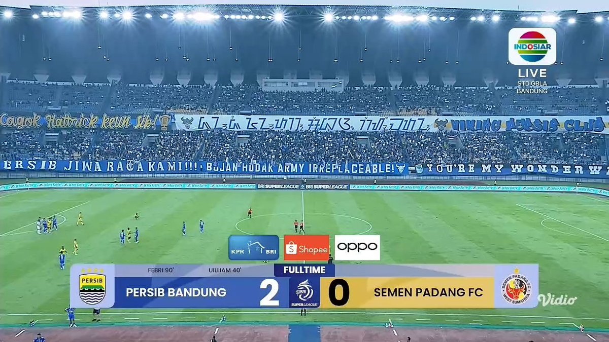 FT: Persib Bandung 2-0 Semen Padang

Pemanasan buat Maung Bandung untuk menghadapi Manila Digger FC dalam Kualifikasi AFC Champions League Two beberapa hari lagi

#BRISuperLeague