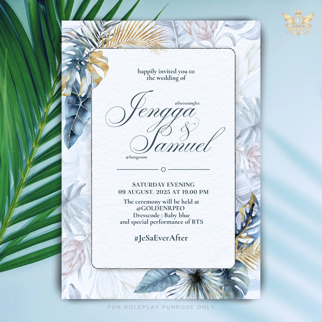HALL GOLDEN #NathNoeDay (@goldenrpeo) on Twitter photo ㅤ
ㅤ ㅤㅤ♡ ° ┄───────╮
ㅤㅤ MAIN EVENT
ㅤㅤ ╰───────┄ ° ♡
ㅤㅤ
Wedding Party
MC BY <a href="/yjeonghanig/">Han kinci ⚝</a>
GROOM & GROOM BY <a href="/heeseunglec/">️️ ️️️️️️️️ ️️️️️️</a> ♡︎ <a href="/Sungeoon/">َ</a>
GUEST STAR by <a href="/BE7BULLETS/">B7TS ⟭⟬ OPEN GUEST STAR</a>
#JeSaEverAfter ㅤ
ㅤ ㅤㅤ♡ ° ┄───────╮
ㅤㅤ MAIN EVENT
ㅤㅤ ╰───────┄ ° ♡
ㅤㅤ
Wedding Party
MC BY <a href="/yjeonghanig/">Han kinci ⚝</a>
GROOM & GROOM BY <a href="/heeseunglec/">️️ ️️️️️️️️ ️️️️️️</a> ♡︎ <a href="/Sungeoon/">َ</a>
GUEST STAR by <a href="/BE7BULLETS/">B7TS ⟭⟬ OPEN GUEST STAR</a>
#JeSaEverAfter