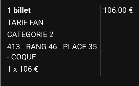ZE_MoArmy's tweet photo. salut, je revend 3 tickets catégorie 2 pour le concert de G Dragon à Paris  
revente au prix d'achat: 106€

✨contactez moi par dm si vous êtes intéressés 

#gd #gdragon #ubermenschtour #gdragonparis #ladefensearena https://t.co/2udYkW4v1c