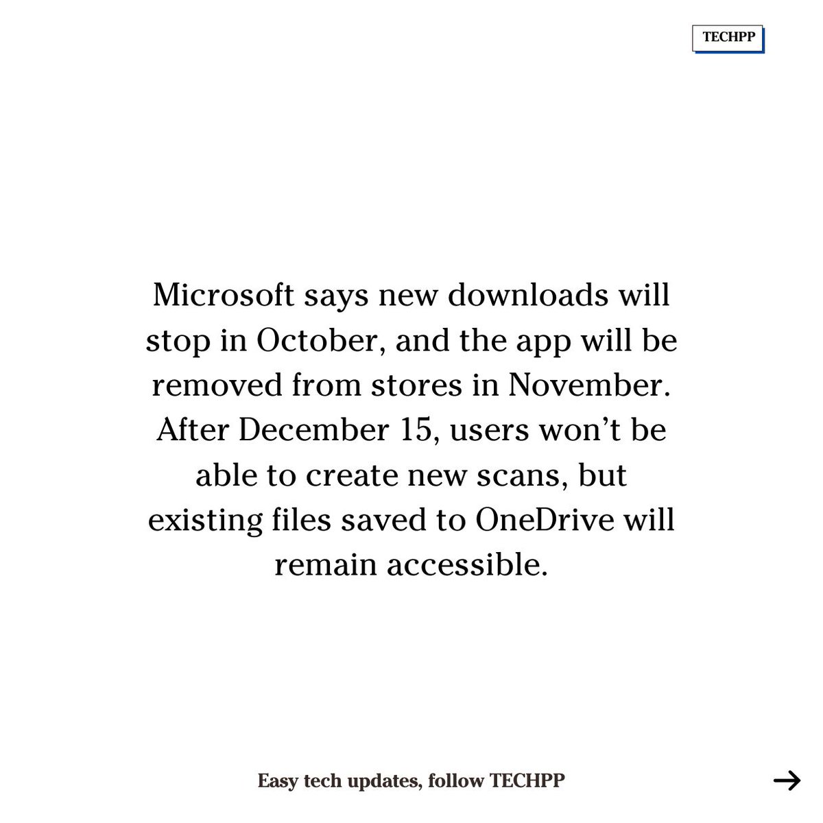 techpp's tweet image. Microsoft is shutting down Lens 

#Microsoft #LensApp #PDFScanner