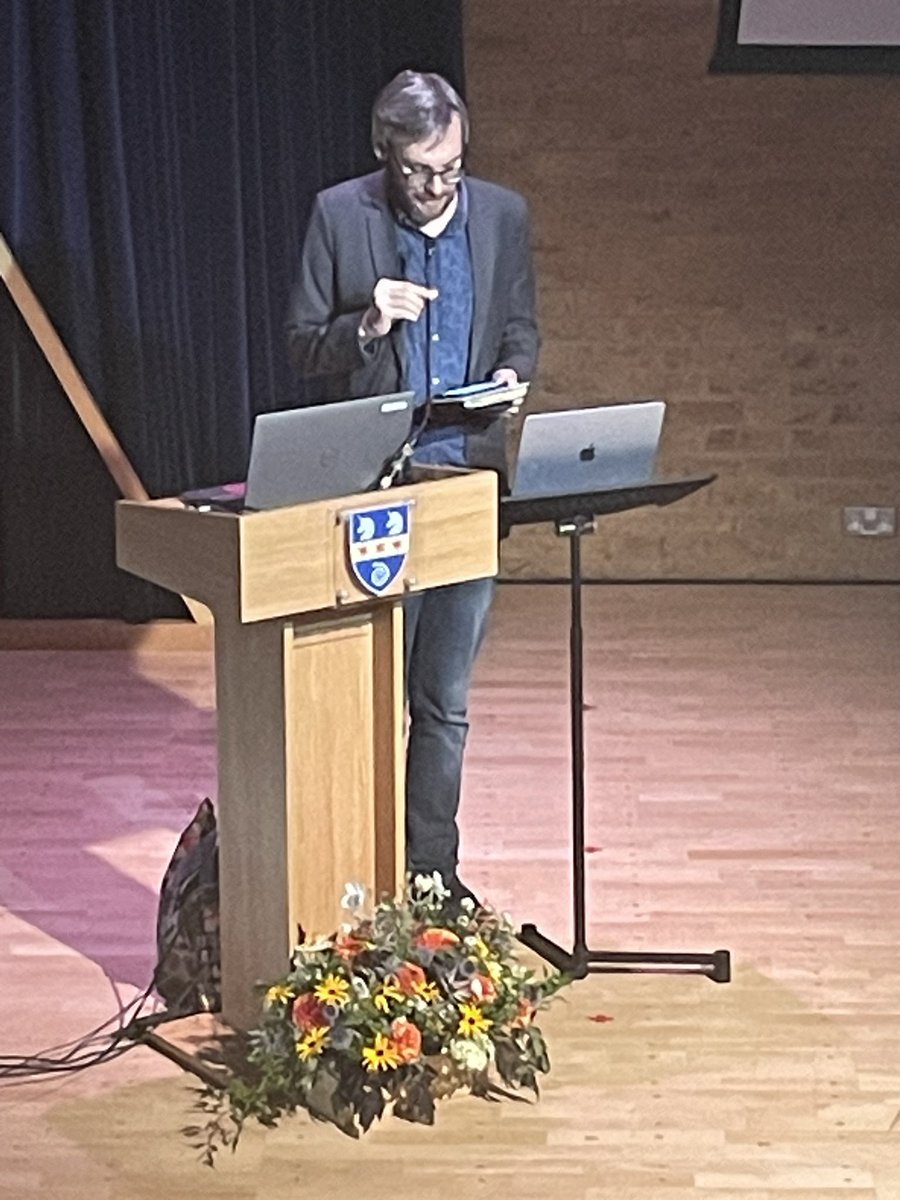 Shotsblog's tweet photo. @JakeKerridge introducing @stu_turton & @Catrionaward for the second panel at @HildasCrime #HCFW25 https://t.co/FA4hHIKKNK