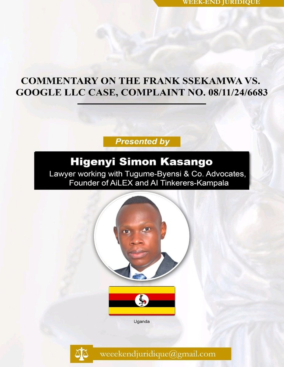 In my new case commentary for WEEKEND JURIDIQUE on Frank Ssekamwa &amp; 3 Ors v Google LLC, I delve into the far reaching implications of this decision from the non negotiable obligation to register, to the intense scrutiny on cross-border data transfers. 
linkedin.com/posts/higenyi-…
