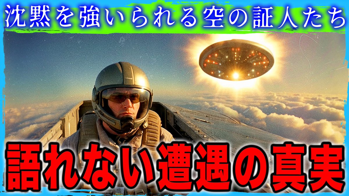 LALALAMYSTERY's tweet photo. UFO目撃者が語れない遭遇の真実　沈黙を強いられる空の証人：キャリアと命を賭けたパイロットたちのUFO遭遇秘話 https://t.co/S0UBavuPBQ

「UFO目撃証言」は、パイロットたちが語れない宇宙の謎に迫るドキュメント。なぜ日々空を飛ぶプロフェッショナルたちがUFO目撃を報告しないのか—その背景には精神疾患の疑いをかけられるキャリアリスクと、政府による記憶操作という衝撃の真実が。ベトナム���争中の米軍特殊部隊による異星人遭遇事件から、元CIA長官やイスラエル元宇宙安全保障責任者の驚くべき証言まで、隠蔽されてきた真実の断片が明らかに。今回は、私たちの宇宙観を覆す可能性を秘めた「未知との遭遇」の謎に迫りましょう。