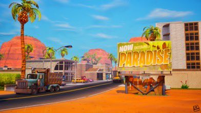 master_rayman's tweet photo. @FN_Assist They got the Moisty Palms sign instead of the original Paradise sign https://t.co/fas2xbG1J0