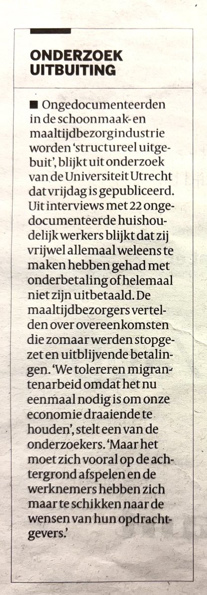 Ongedocumenteerden houden #Nederland draaiende: