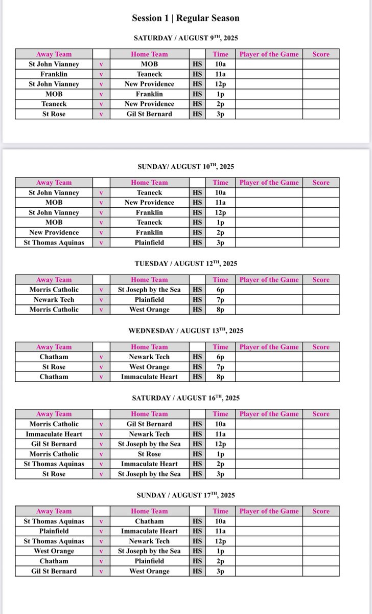 No Boyz Allowed (@noboyzallowedbb) on Twitter photo 2day Is The Day That It All Starts!! The 2025 No Boyz Allowed Basketball League 1st Session Opens Up 2day!!
The Schedule Is Below!! Come Out And Join Us & Watch The Talent For The Upcoming 2025 High School Season!! <a href="/NJLadiesHoops/">NJ Ladies Hoops</a> <a href="/NYGHoops/">NYGHoops</a> <a href="/brolylew/">Girel ‘Broly’ Lewis</a> <a href="/SidelineStevie/">Basquiat</a> <a href="/GthingBBall/">gthingbasketball</a> 2day Is The Day That It All Starts!! The 2025 No Boyz Allowed Basketball League 1st Session Opens Up 2day!!
The Schedule Is Below!! Come Out And Join Us & Watch The Talent For The Upcoming 2025 High School Season!! <a href="/NJLadiesHoops/">NJ Ladies Hoops</a> <a href="/NYGHoops/">NYGHoops</a> <a href="/brolylew/">Girel ‘Broly’ Lewis</a> <a href="/SidelineStevie/">Basquiat</a> <a href="/GthingBBall/">gthingbasketball</a>