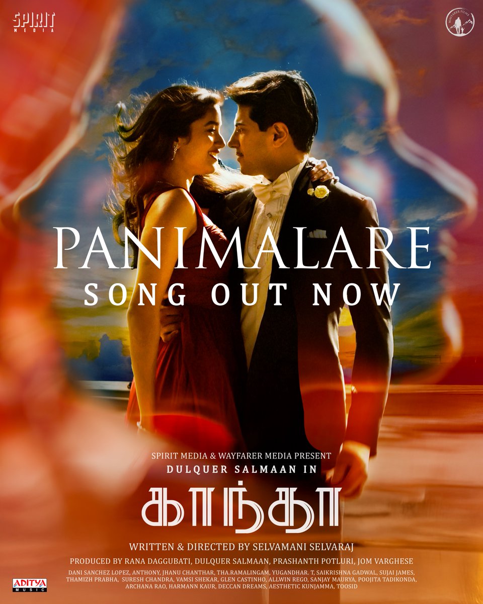 Spirit Media (@spiritmediain) on Twitter photo Love has a new soundtrack and it’s OUT NOW!❤
Experience it with #PANIMALARE & groove along to this captivating rhythm with us, as we paint the town red with our first single of #KaanthaFilm
youtu.be/_A9eGFsylWA
A <a href="/SpiritMediaIN/">Spirit Media</a> and <a href="/DQsWayfarerFilm/">Wayfarer Films</a> production 🎬
#Kaantha Love has a new soundtrack and it’s OUT NOW!❤
Experience it with #PANIMALARE & groove along to this captivating rhythm with us, as we paint the town red with our first single of #KaanthaFilm
youtu.be/_A9eGFsylWA
A <a href="/SpiritMediaIN/">Spirit Media</a> and <a href="/DQsWayfarerFilm/">Wayfarer Films</a> production 🎬
#Kaantha