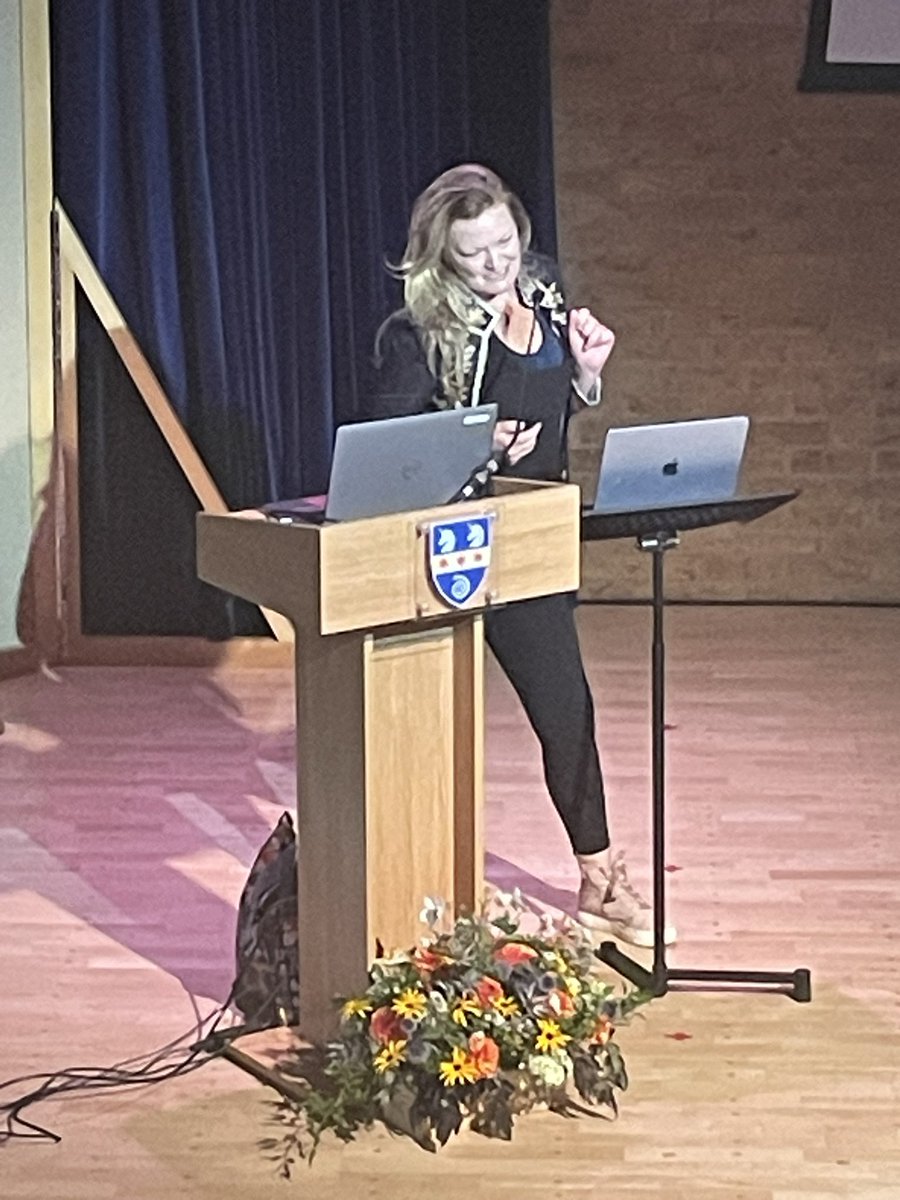 Shotsblog's tweet photo. @Catrionaward giving her talk at @HildasCrime talking about #MRJames #HCFW25 https://t.co/FHk37NMBng