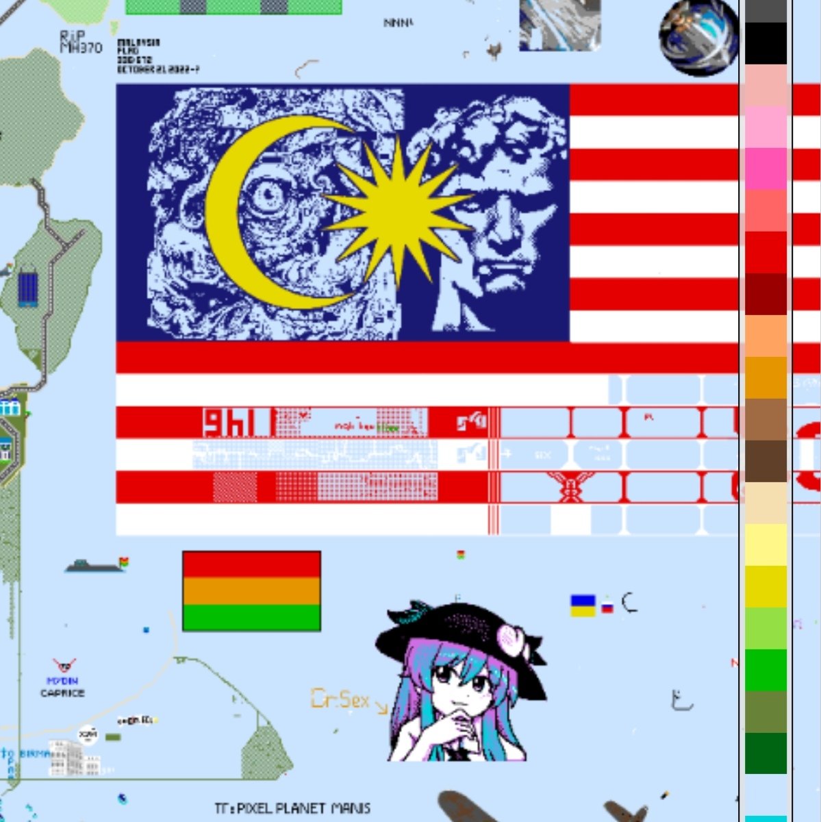 Malaysia in Wplaces vs. PixelPlanet