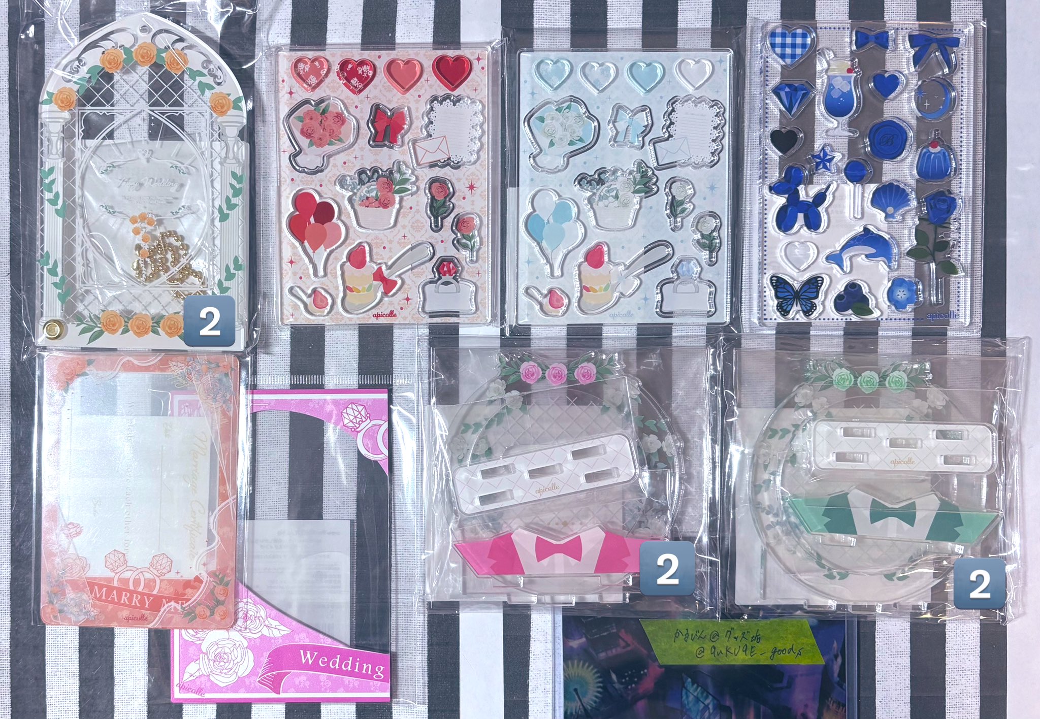 キャラ福くじ　ガーデンウエディング　AB賞セット フクヤ FUKUYA キャラ福くじ apicolle ガーデンウエディング