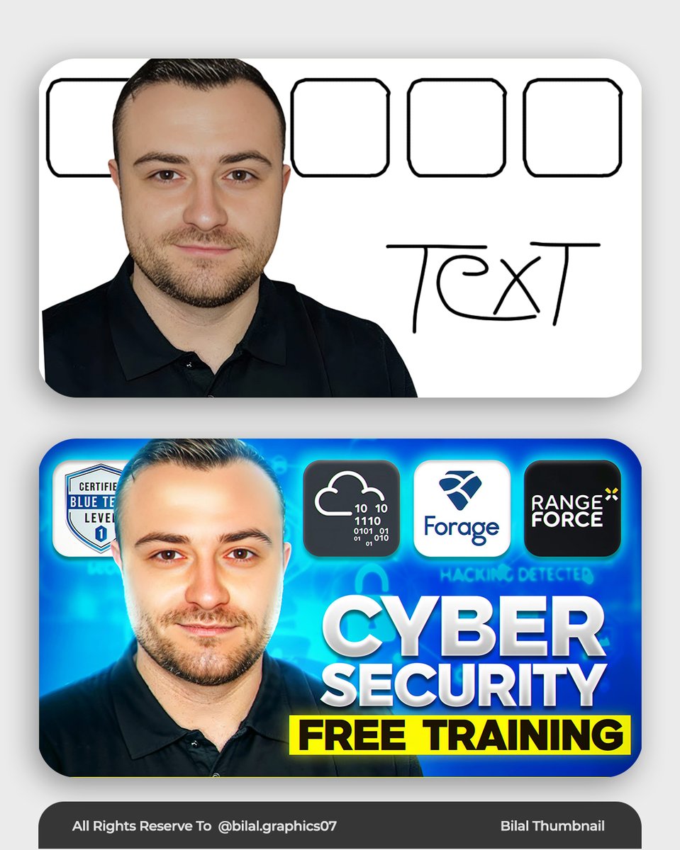 Bilalgraphics07's tweet image. Before vs After Thumbnail Design! 🔥

Watch how I turned a basic thumbnail into an eye-catching masterpiece!👇

Want your thumbnails to stand out too?
📩 DM me now and let’s work together!

#YouTubeThumbnail #thumbnaildesign #BeforeAfterDesign #ThumbnailRedesign #GraphicDesigner