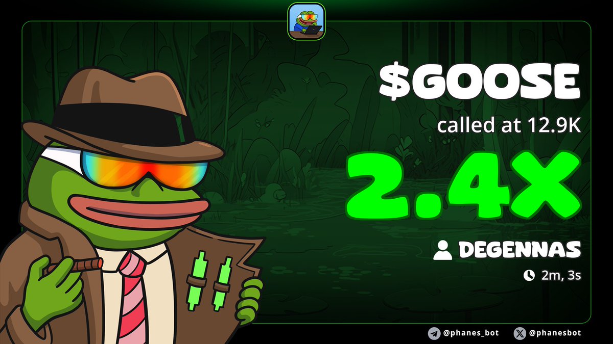 2x plus on $GOOSE 

Ca: CtvwK93pTm78CdsgUS5DDwhtiBu5UZ9i1VCBsfAHpump

Join tg here 👇 for more cooks 
t.me/degennasgambles
