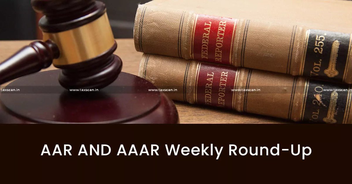 tax_scan's tweet image. AAR and AAAR Weekly Round Up
#AAR #AAAR #weeklyroundup #taxscan #taxnews
Read more: taxscan.in/top-stories/aa…