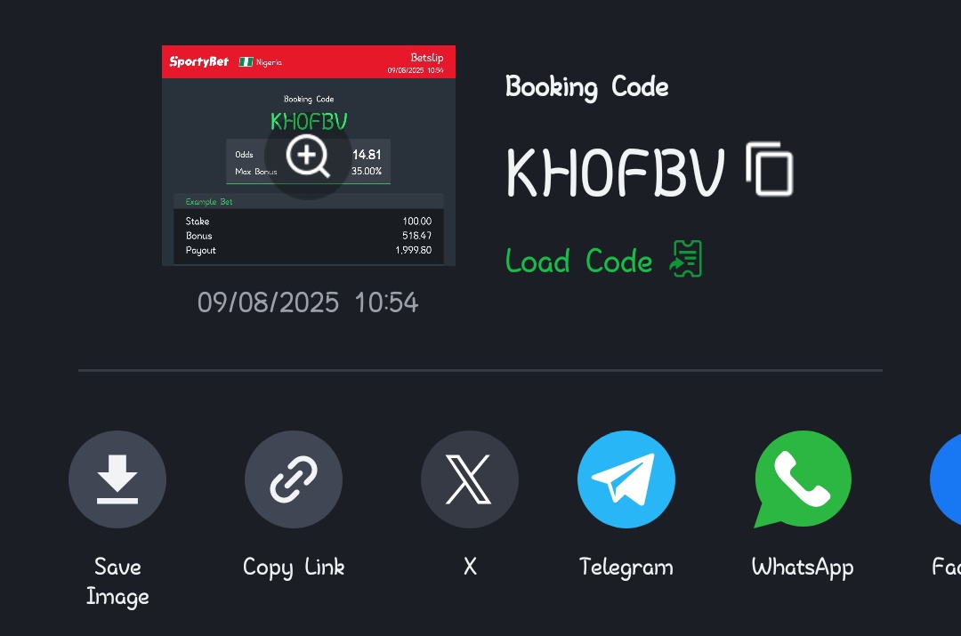 CZAtips's tweet photo. 2.2k odds 🤝 ZR34HG
14 odds 🤝 KH0FBV
2 odds 🤝 QEPNLS

@Ada_Daddyya @ADT_Freetips @Promisepunta @Kpstandfit @Mrbankstips @notoriouztips @Ekitipikin @vita_tips @Supa_tips @bettinghubgames @BetLane_01 @BAFreeTips @MULABETTING https://t.co/3Iashmbtv0