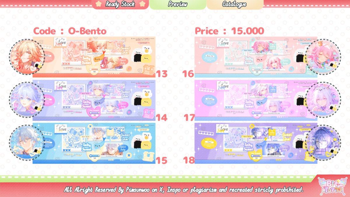 pimsunwoo's tweet photo. ꒰ help repost sweetling? .. thank-u!

セールス . !?  Hello bitto disini bawa [36] layout dari Game Hoyoverse yang bisa di take saat ini juga! Adaa ver SOLO &amp; COUPLE Harganya bisa diliat di pic yaaa! Ayo jajan layoutnyaa ૮₍˃̵֊ ˂̵ ₎ა  

#zonauang #zonajajan️️ [4/6] https://t.co/kM0i4az462