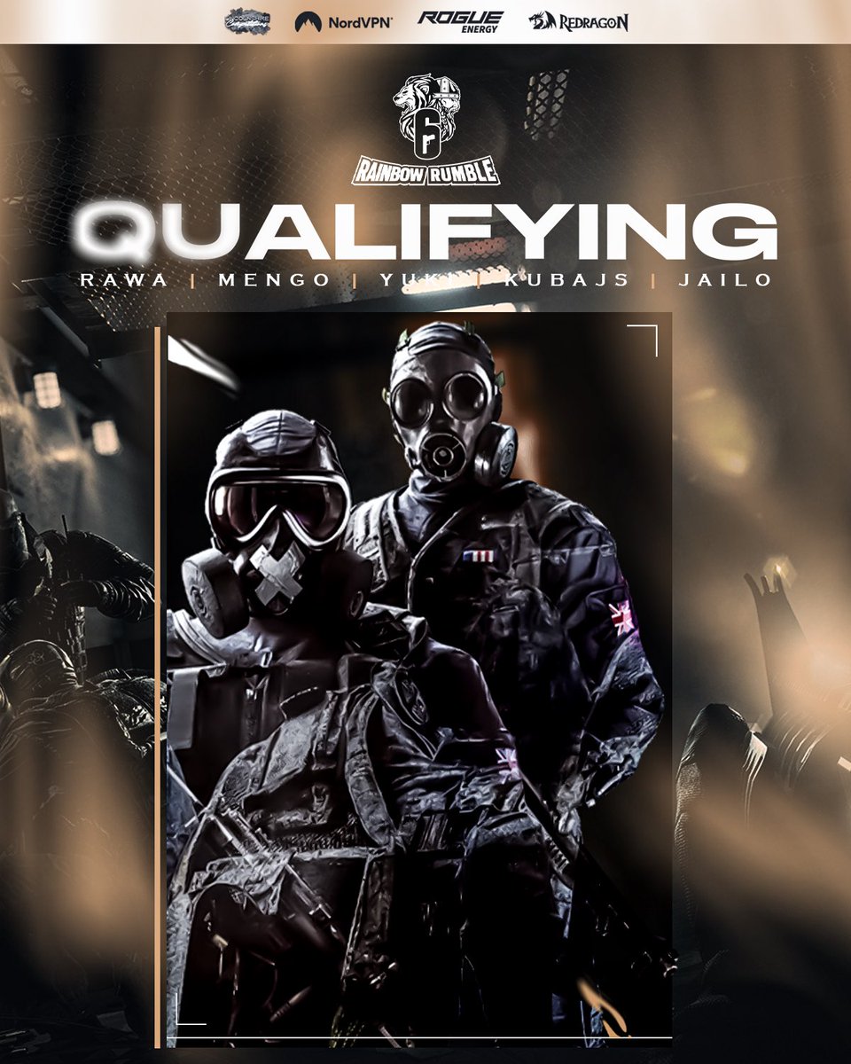 GAME DAY | <a href="/R6esportsEU/">Rainbow Six Esports Europe</a> 

Rumble qualifier day for the gentleman 🔥

🇨🇿 <a href="/kubajzski/">/╲/╭(•‿•)╮/╱\</a> 
🇨🇿 <a href="/MengoR6/">Mengo</a> 
🇨🇿 <a href="/Yukinaut/">Yukinaut</a> 
🇬🇧 <a href="/jaiiloqt/">Jaiilo</a> 
🇮🇶 <a href="/rawafps/">Rawa</a>