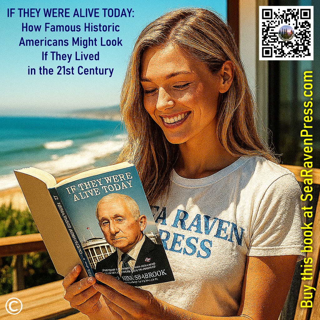 NEW BOOK! Ever wonder what your favorite historic figures might be like right now? Read “If They Were Alive Today: How Famous Historic Americans Might Look if They Lived in the 21st Century,” an addictive pictorial featuring 56 famous people from the past! SeaRavenPress.com