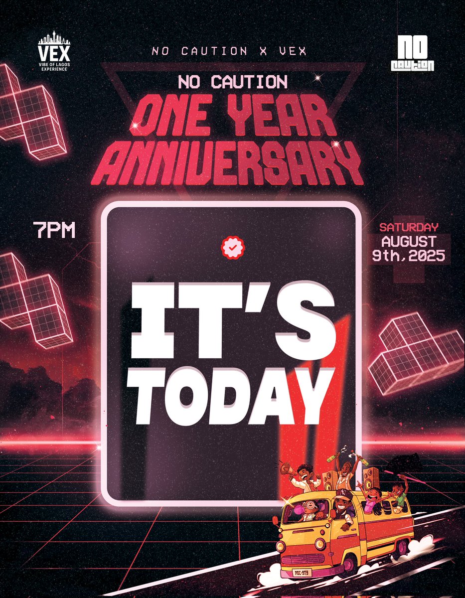 nocautionng's tweet photo. It's today!!
.
Energy Confirmed!
Vibes Secured!
The Error 404 Party is live!!
.
Today is going to be crazy! Don't say we didn't warn you!

📍: Decode Lounge 
🕑: 7pm

See you tomorrow!!🚨
#nocautionthissaturday⚠️ #nocaution #Error404Party https://t.co/CpVj9WmWGJ