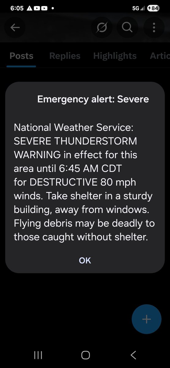 Storm warning just extended to 6:45 AM CDT.
We are also being warned that there will be extensive tree damage, flying debris. Where I am in downtown Omaha, winds are really starting to pick up now. Sirens are sounding again to warn of these destructive winds.