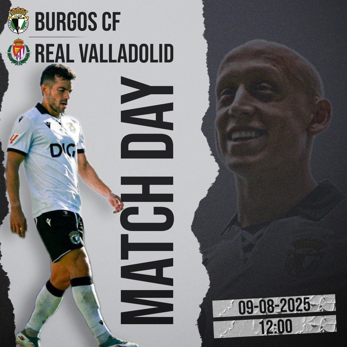 TBGraphics12's tweet image. Matchday
Burgos CF - Real Valladolid 
09-08-2025  12:00

@Burgos_CF @realvalladolid @VictorMollejo7

#burgoscf #valladolid #matchday #graphicdesign