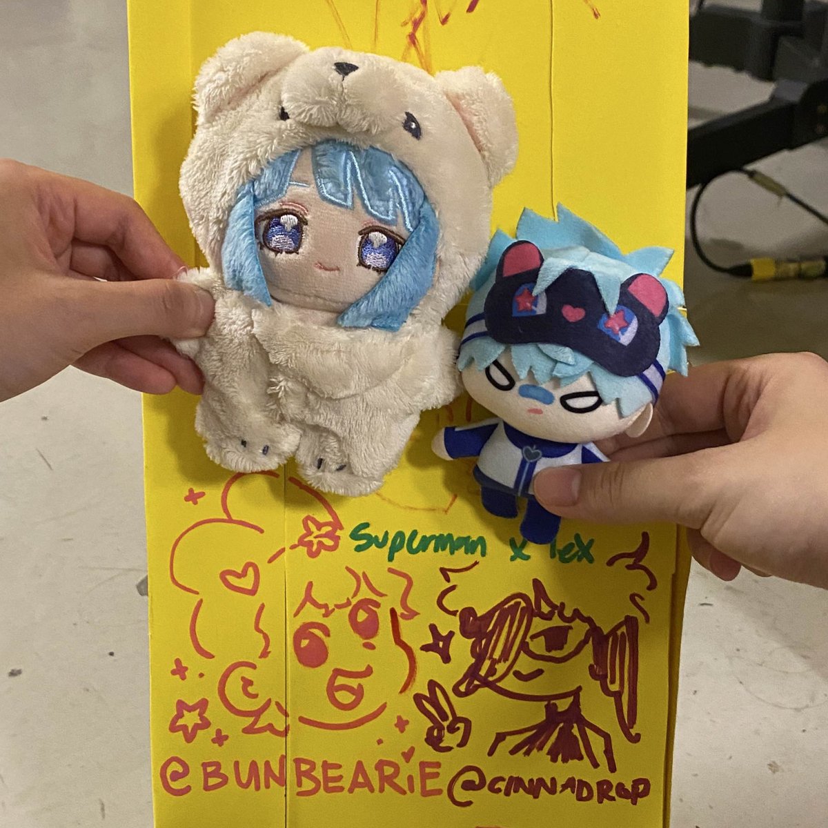 thank you to everyone who visited the <a href="/cinnadrop/">꒰ঌ cinna ໒꒱</a> x <a href="/BUNBEARiE/">robin 🧸 aicon HAJIM3</a> booth at the csb animation fest art market! we had a blast and are already looking forward to the next one hehe

pls tag us if you bought our merch, we'd love to see our art in their new homes 🩵