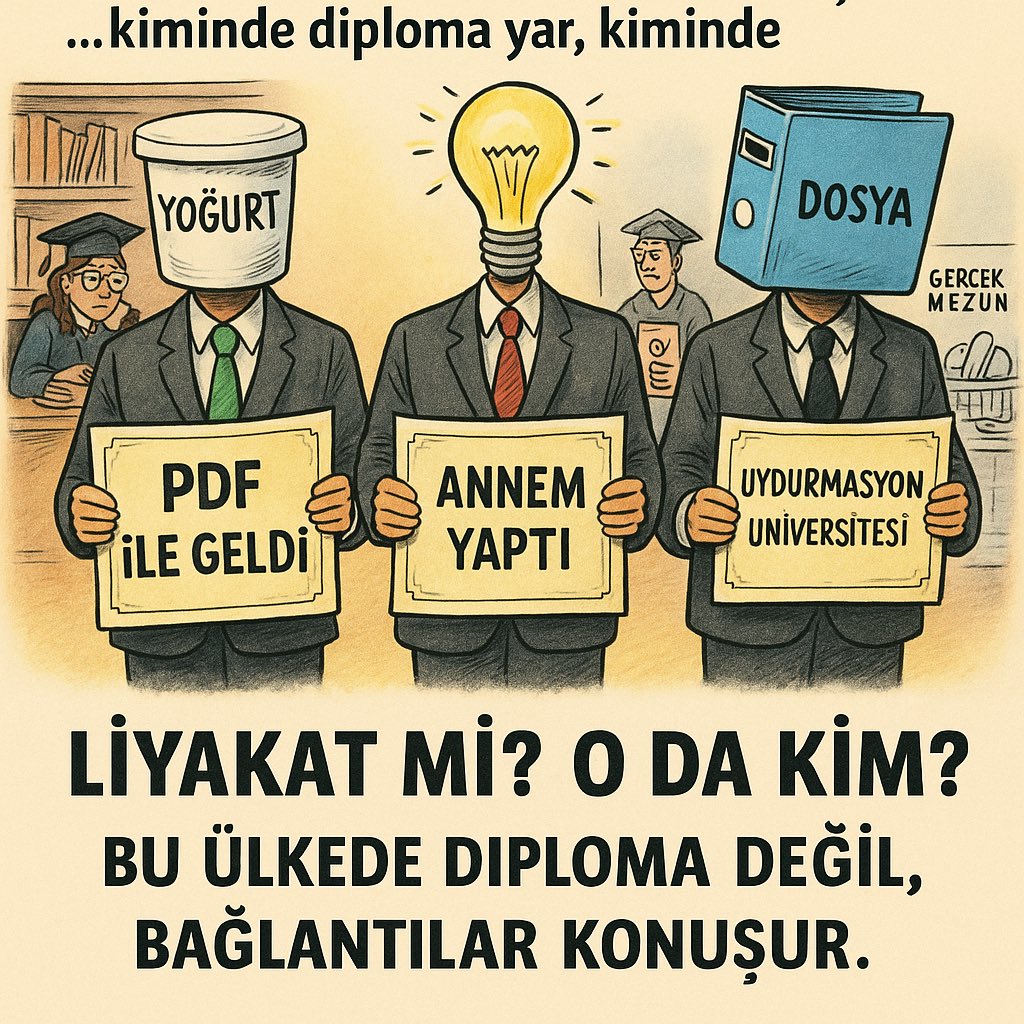 Herşeyiniz SAHTE. 
KAHPELİĞİNİZ gerçek. 

#diplomasızlar