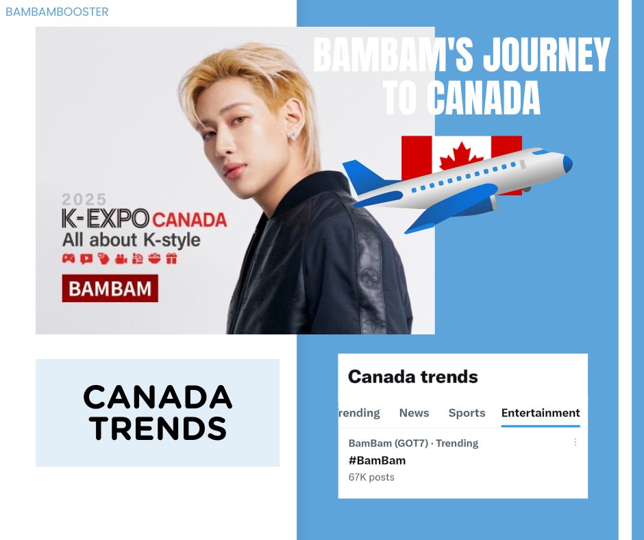 BamBamBooster's tweet photo. ตอนนี้แท็กชื่อ #BamBam อยู่ในหมวด Entertainment ของ Canada ด้วยค่ะ 🍁🤍❤️

ขอให้น้องแบมเดินทางปลอดภัย ได้รับการต้อนรับอย่างอบอุ่น แพลนงานทุกอย่างราบรื่นนะคะ 

#BamBaminToronto
#KEXPOCANADA2025 
#KEXPO2025 #KEXPOCANADA
#뱀뱀 @BamBam1A @BAMBAMxBAMMIE https://t.co/h1iWFxOtfD