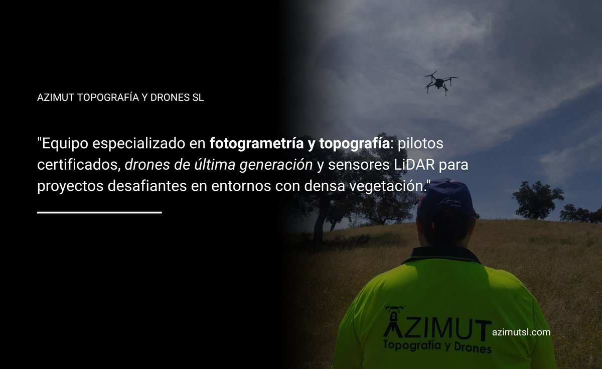"Precisión y profesionalismo: realizamos levantamientos topográficos con drones y LiDAR, garantizando resultados detallados incluso en zonas de difícil acceso."
✉️ info@azimutsl.com
📞 +34 697 812 463
📞 +34 672 359 905
🌐 azimutsl.com
📍C/Castuera nº 8 (local) Mérida