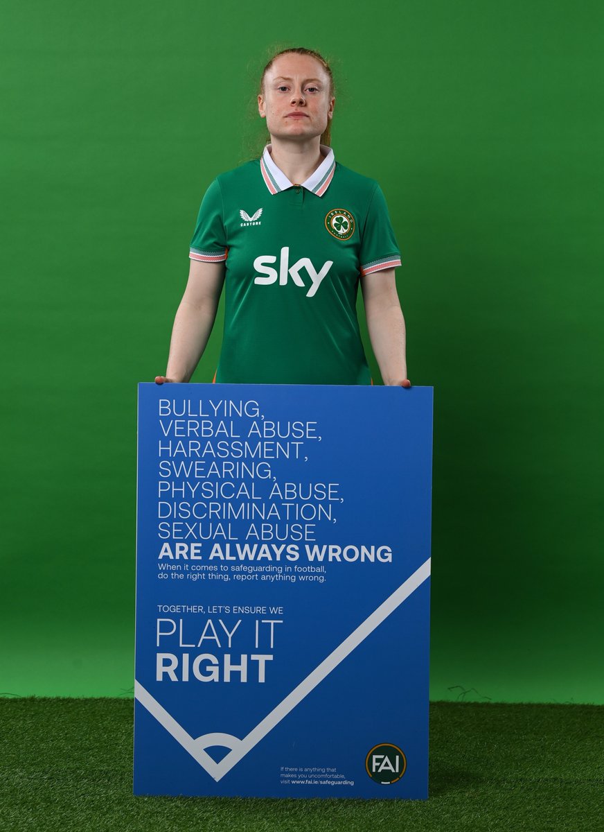 Call out inappropriate behaviour. Make safeguarding a priority in Irish football.  

👉 fai.ie/safeguarding 

Play It Right ✅