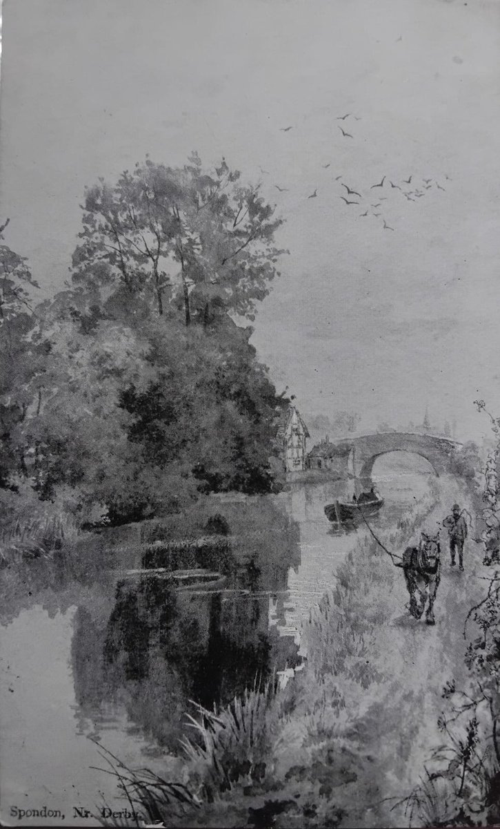 The canal at Spondon in about 1920
