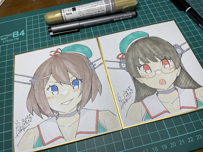 本日20時から色紙出品します! 新作『ウマ娘/キタサンブラック、サトノダイヤモンド、サクラチヨノオー、メジロアルダン』 新作『艦これ/摩耶、鳥海、大和』 また、ダウンロード版の同人誌は新刊並びに過去作品全て無料ですのでぜひお試しください! ■SAVAKAN BOOTH■