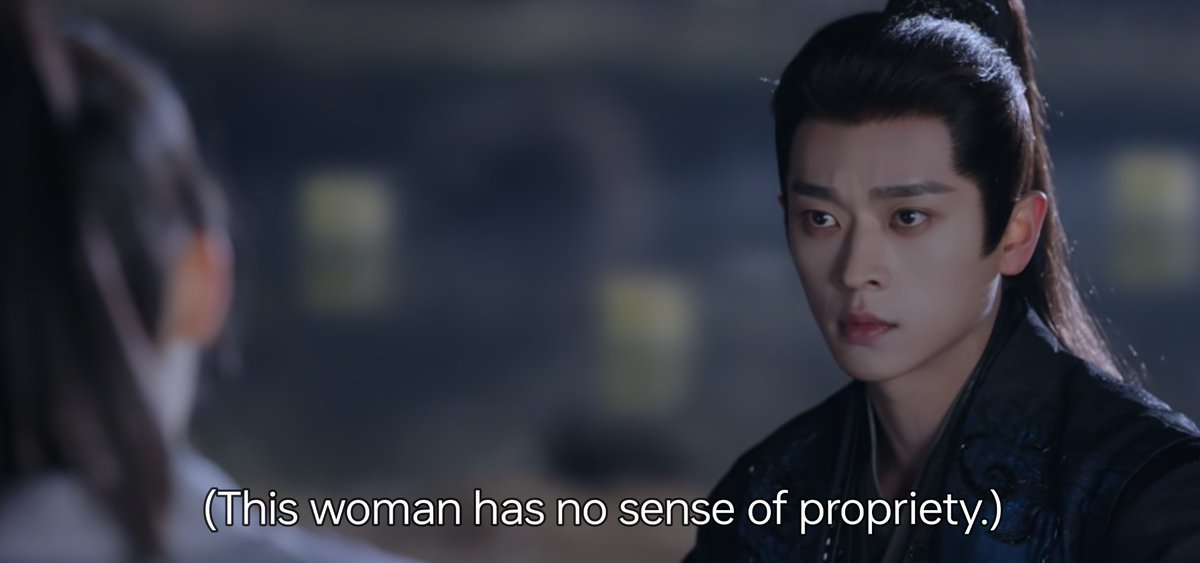 mywhitedeer's tweet photo. It's so funny and sad to me how He Yan lacks the sense of propriety between men and women and even finds comfort in her mates' loud snoring 😭 she's unknowingly driving Xiao Jue nuts lmao

#ThelegendOfFemaleGeneral https://t.co/v8QLPBnIXc