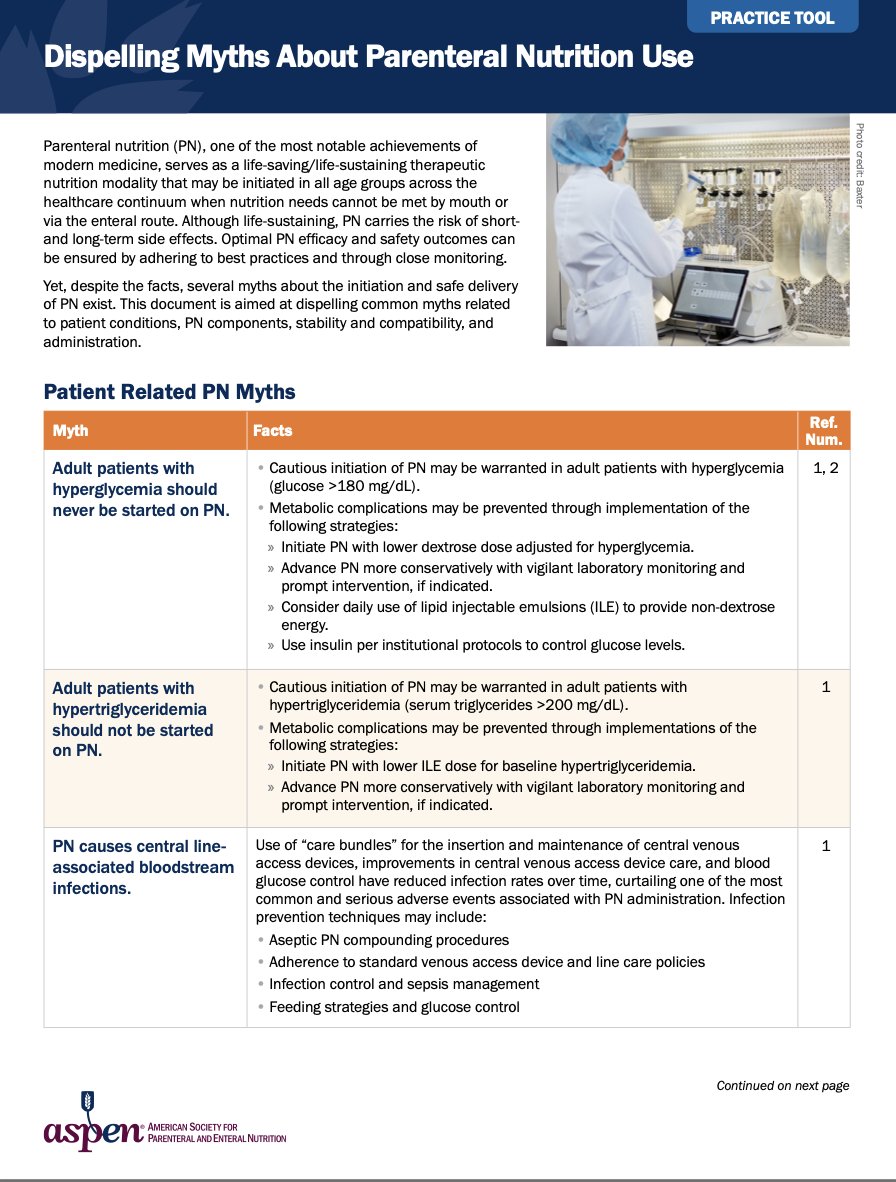 #دايتشنز 
 أشهر الخرافات حول التغذية الوريدية الكاملة (PN) والحقائق من ASPEN، ملف جميل من aspen
nutritioncare.org/wp-content/upl…
