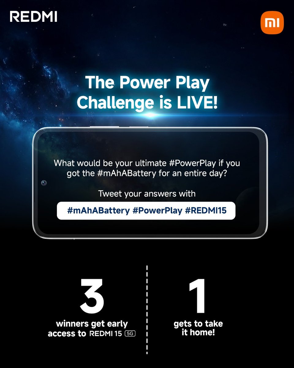 ImranPatha88171's tweet image. "All-day battery life means I can do it all - binge-watch, play games, and still have power left to take a selfie with my squad! 📸💕 #BatteryGoals #Redmi15Series"