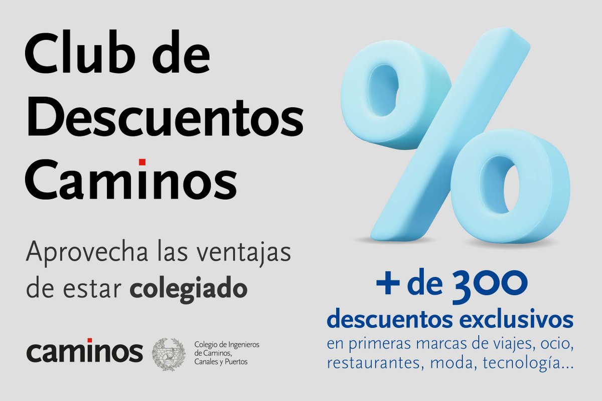 Únete al "Club de Descuentos Caminos"

Aprovecha las ventajas de estar colegiado con más de 300 descuentos exclusivos. Agilidad y comodidad para planear tus vacaciones ahorrando y disfrutar de primeras marcas.  

Aquí te contamos cómo funciona --&gt; ow.ly/IcQX50SEWAY