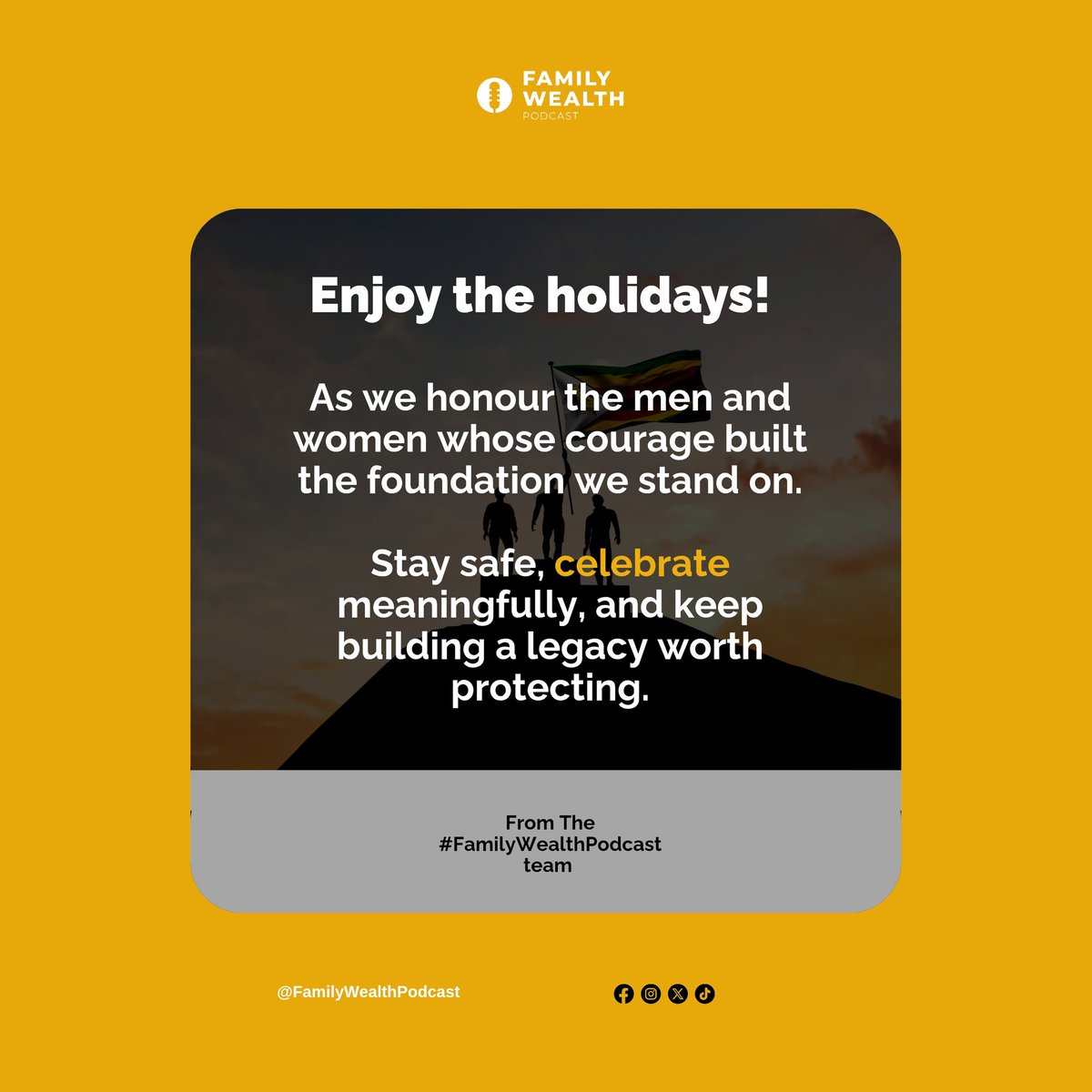 Enjoy the holidays!

- Family Wealth Podcast.