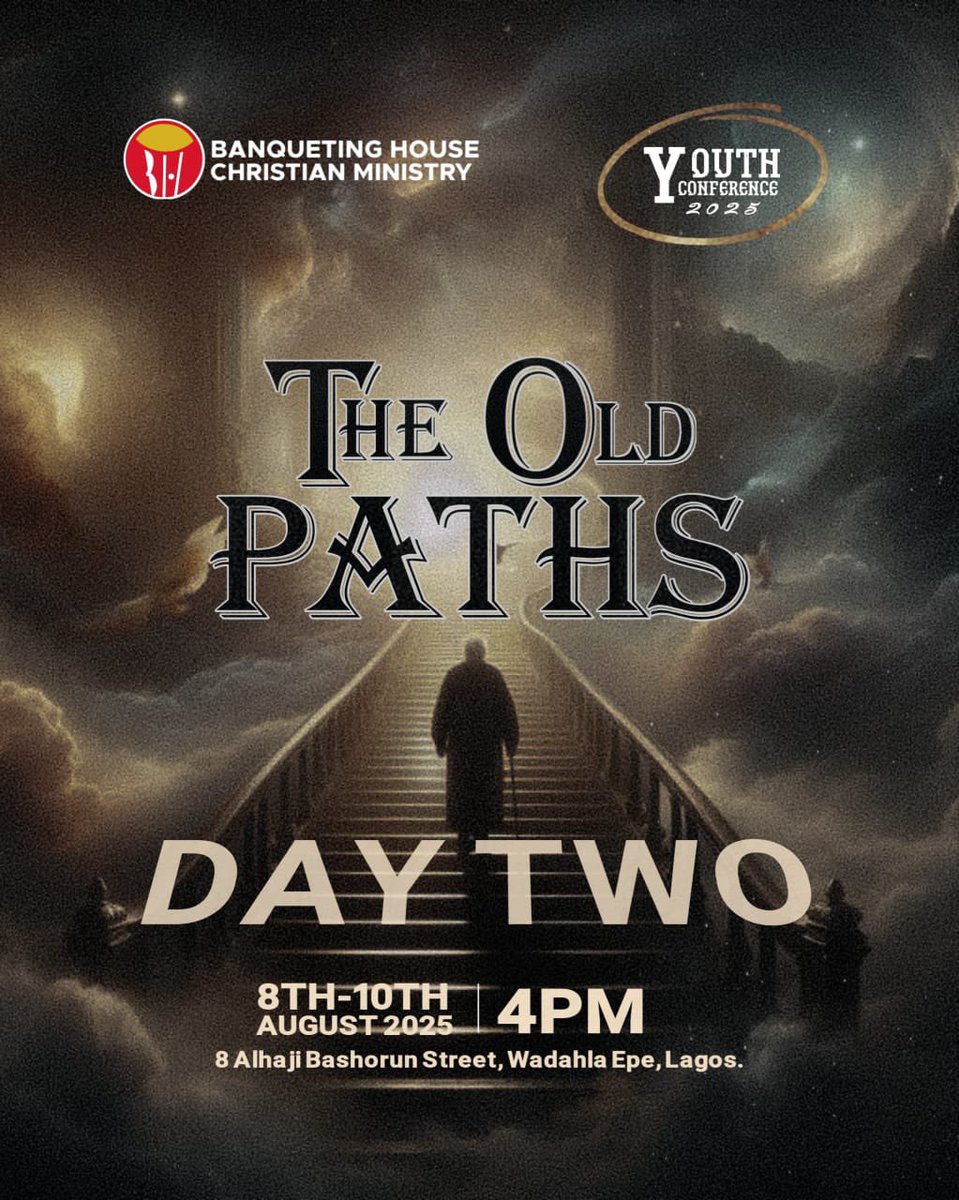 banquetinghous1's tweet photo. DAY 2 is here!
The Conference continues
Deeper encounters, stronger fire, unshakable faith. Don’t miss the move.
#Bhcm
#2025YouthConference
#TheOldPath
#DayTwo
#WalkWithUs
#RevivalNow https://t.co/YpQtbnyY39