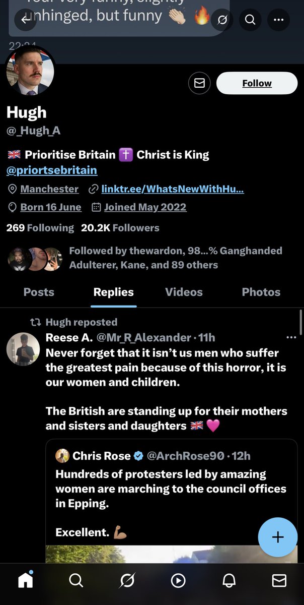 I’m sorry, why do 89 of you follow a white surpemacist? 😟😟😟